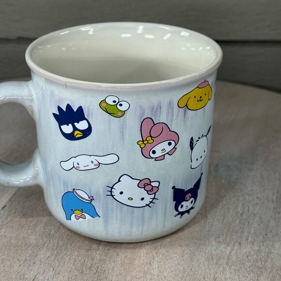 Hello Kitty Friends Ceramic Mug Glaze Face Wrap Around Design Gray Collectible - Picture 5 of 12